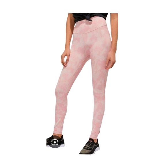 Allfenix Womens Blush Pink Tie Dye Logo High Rise 7/8 Ankle Leggings Size XS - Picture 10 of 10